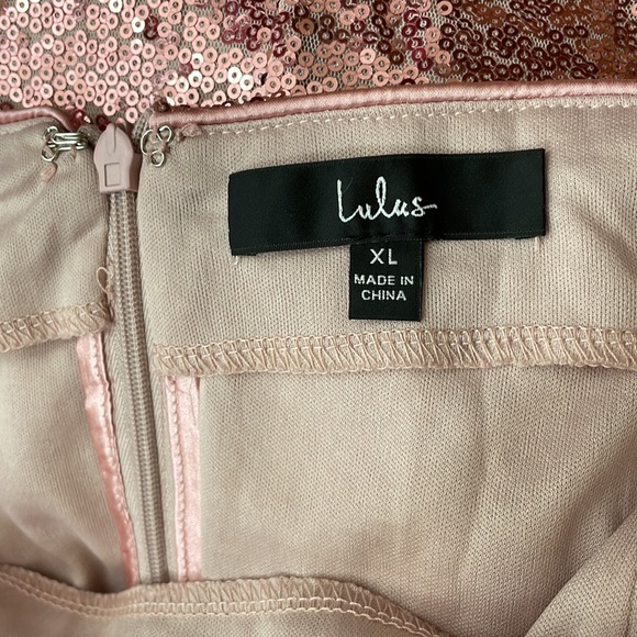 NWOT. Lulus Spotlights Shining Pink Sequin Maxi Skirt Size-XL. - Picture 6 of 13